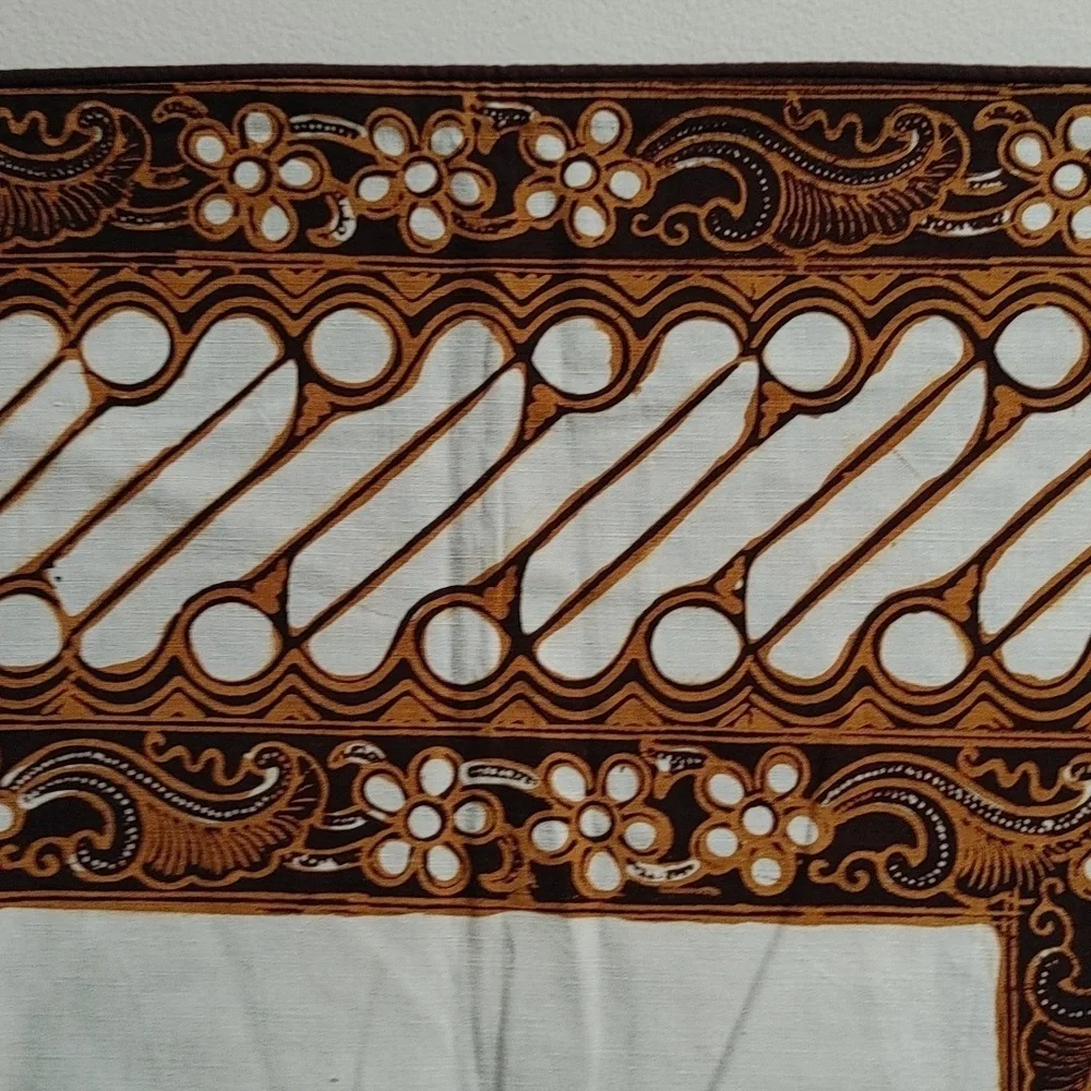 Brown & Off-White Batik Pillow Cover 25.5x24.5